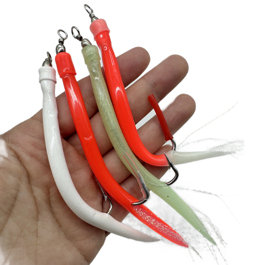 1/5개입 코드피쉬 낚시 장어 튜브 지그 미끼 샹크 오 - Fishing Hook Jig 리뷰 및 가격