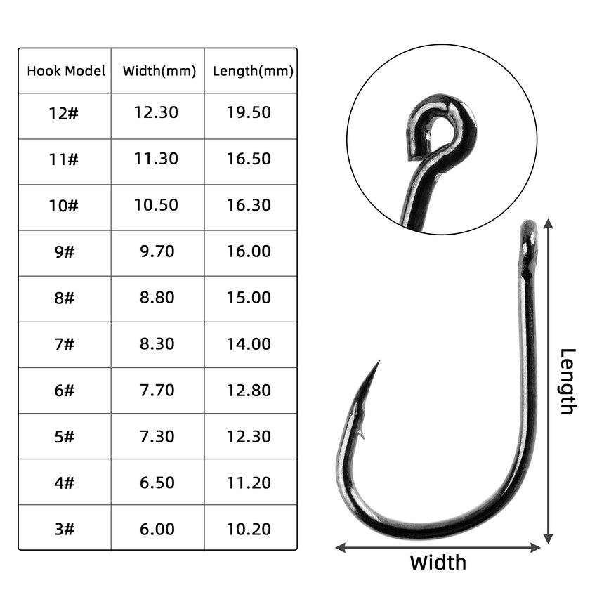 고탄소강 후크, 스포츠 서클 실버 낚시 후크, 박스당  - Fishing Hook Circle 리뷰 및 가격