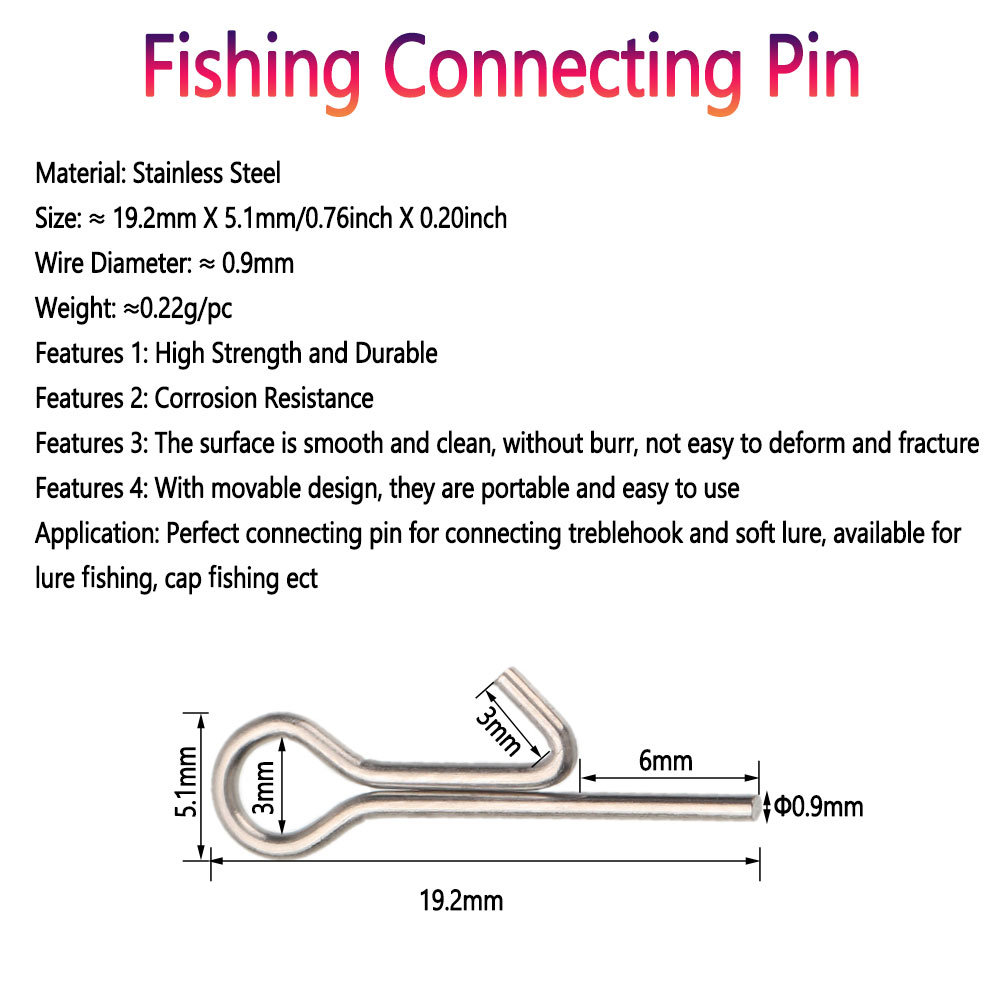 50/100개 낚시 미끼 스파이크 훅 연결 핀 바늘 고 - Fishing Hook Stainless Steel 리뷰 및 가격