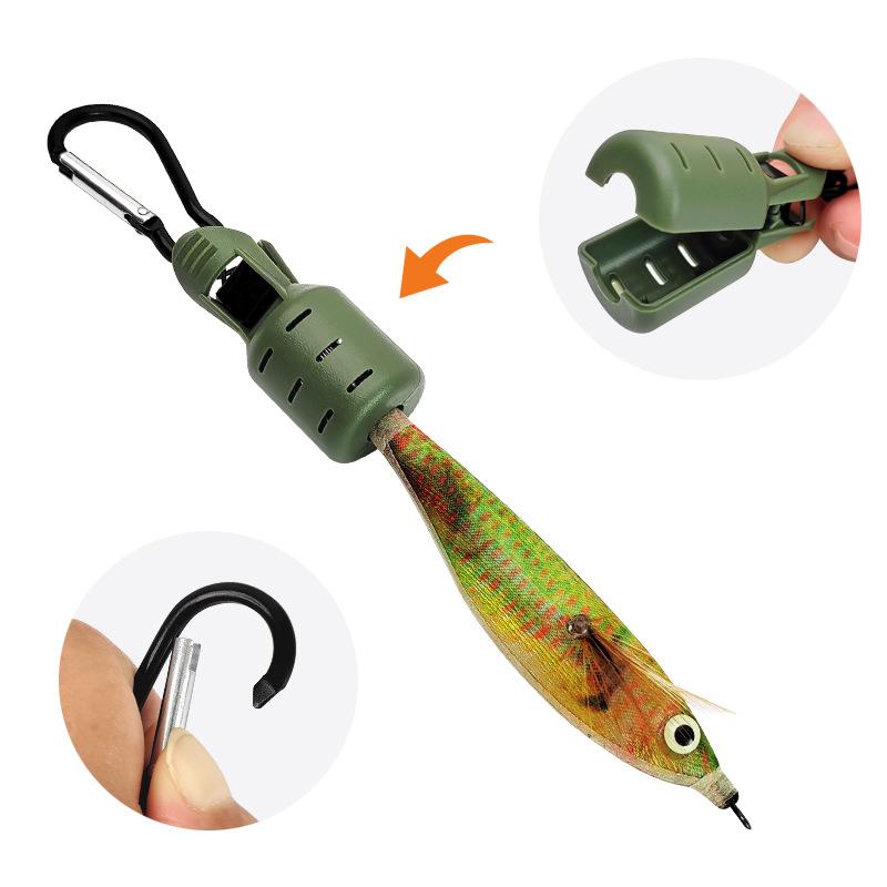 카라비너가 있는 오징어 지그 미끼 보호기 웹풋 문어 에 - Fishing Hook Jig 리뷰 및 가격
