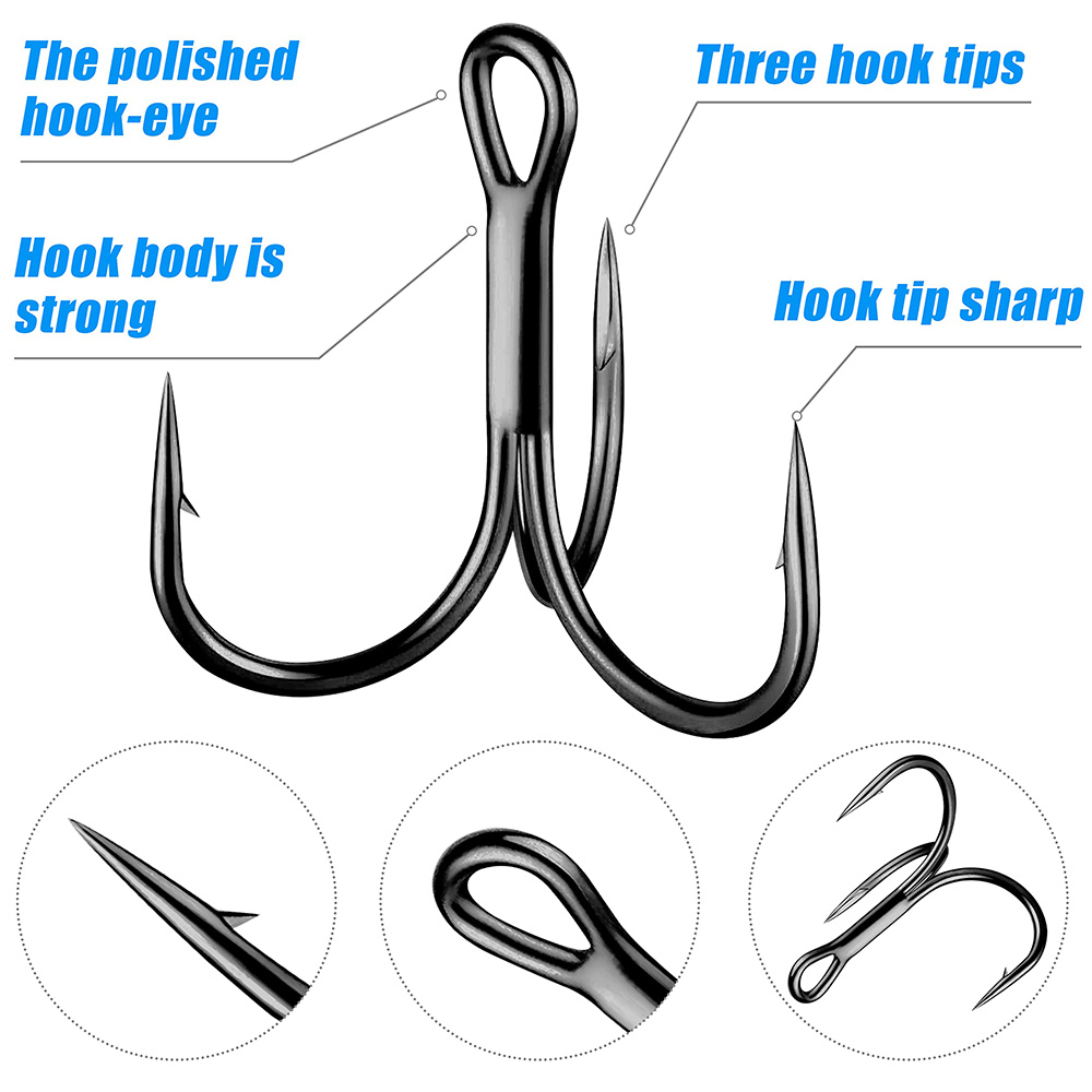 거대한 트레블 후크 4X Strong 1 # -10/0 - Fishing Hook Offset 리뷰 및 가격
